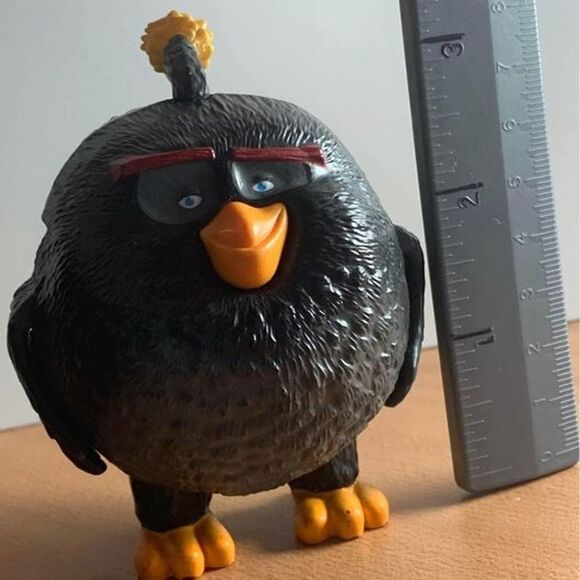 Angry Birds Black Bomb Moving Wings Cake Topper 3" McDonald’s Happy Meal Toy - Picture 6 of 8